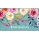 Blue Watercolor Roses Luggage Tags Image 3 of 3